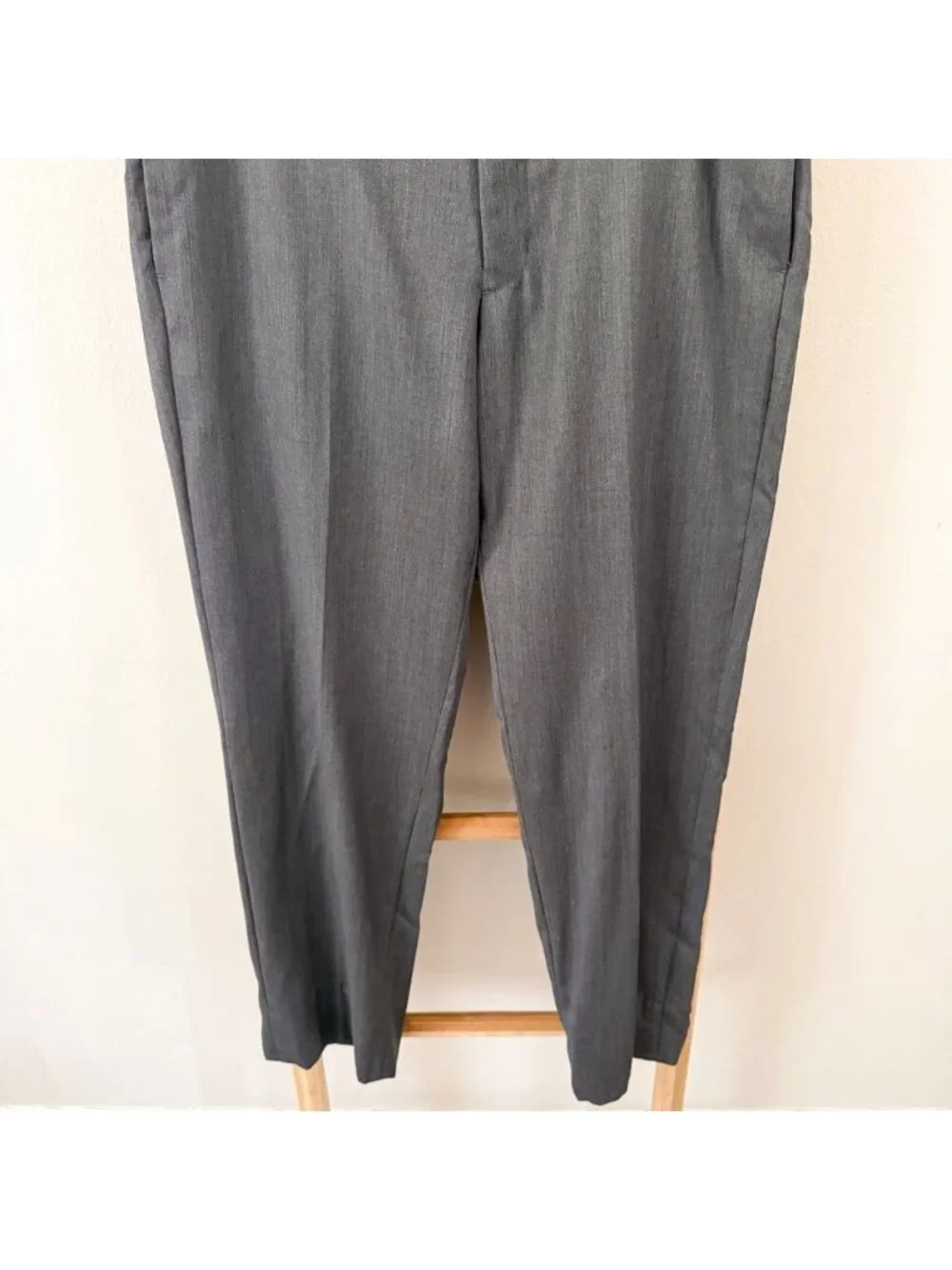 Egara Gray 100% Wool Modern Fit Flat Front Dress Pants Men’s 36x32 Slacks